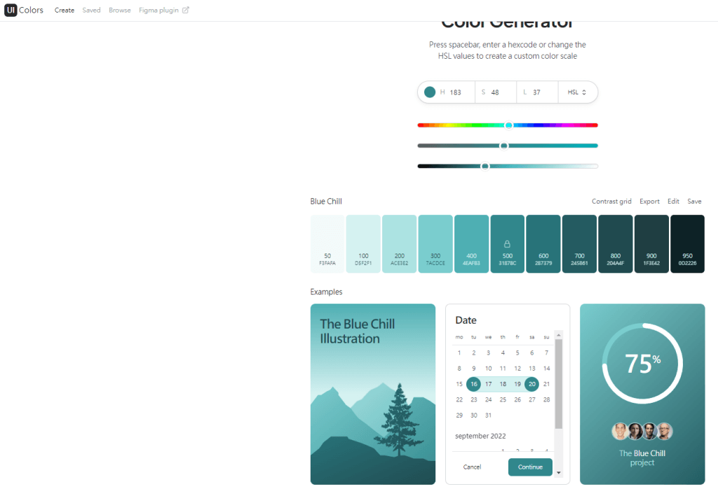 UI Color 網站畫面截圖